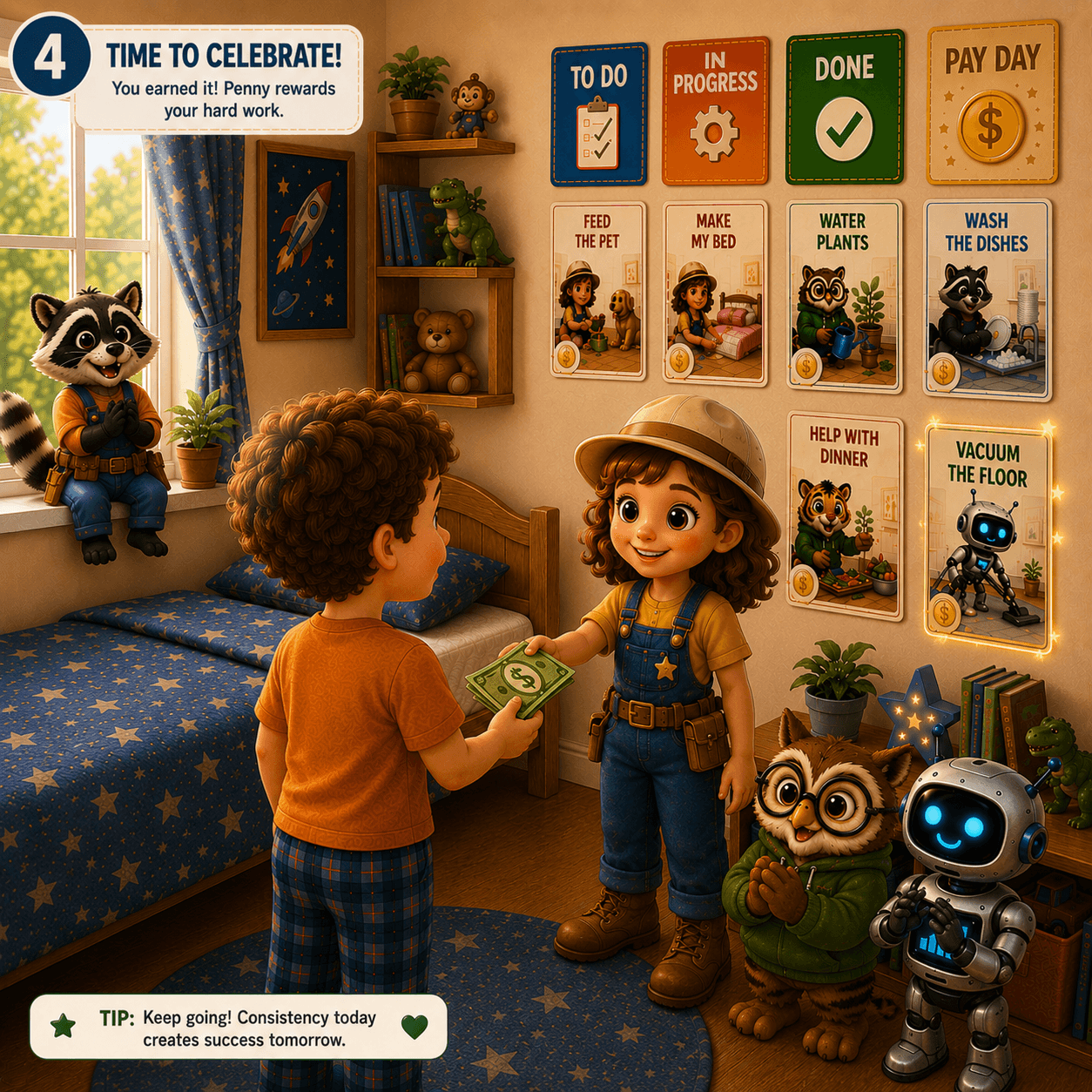 Tally's Chore Cards — example 4