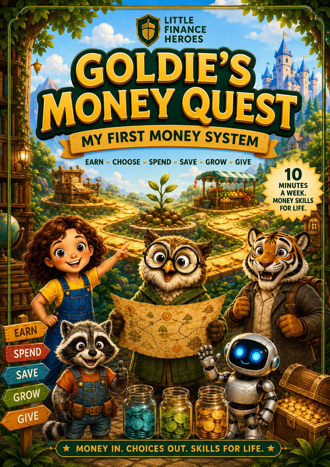 Goldie's Money Quest workbook cover.