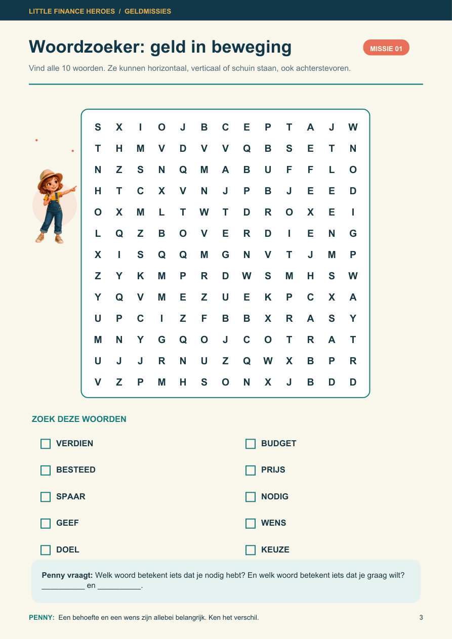 Money Missions — Activity Book — 1