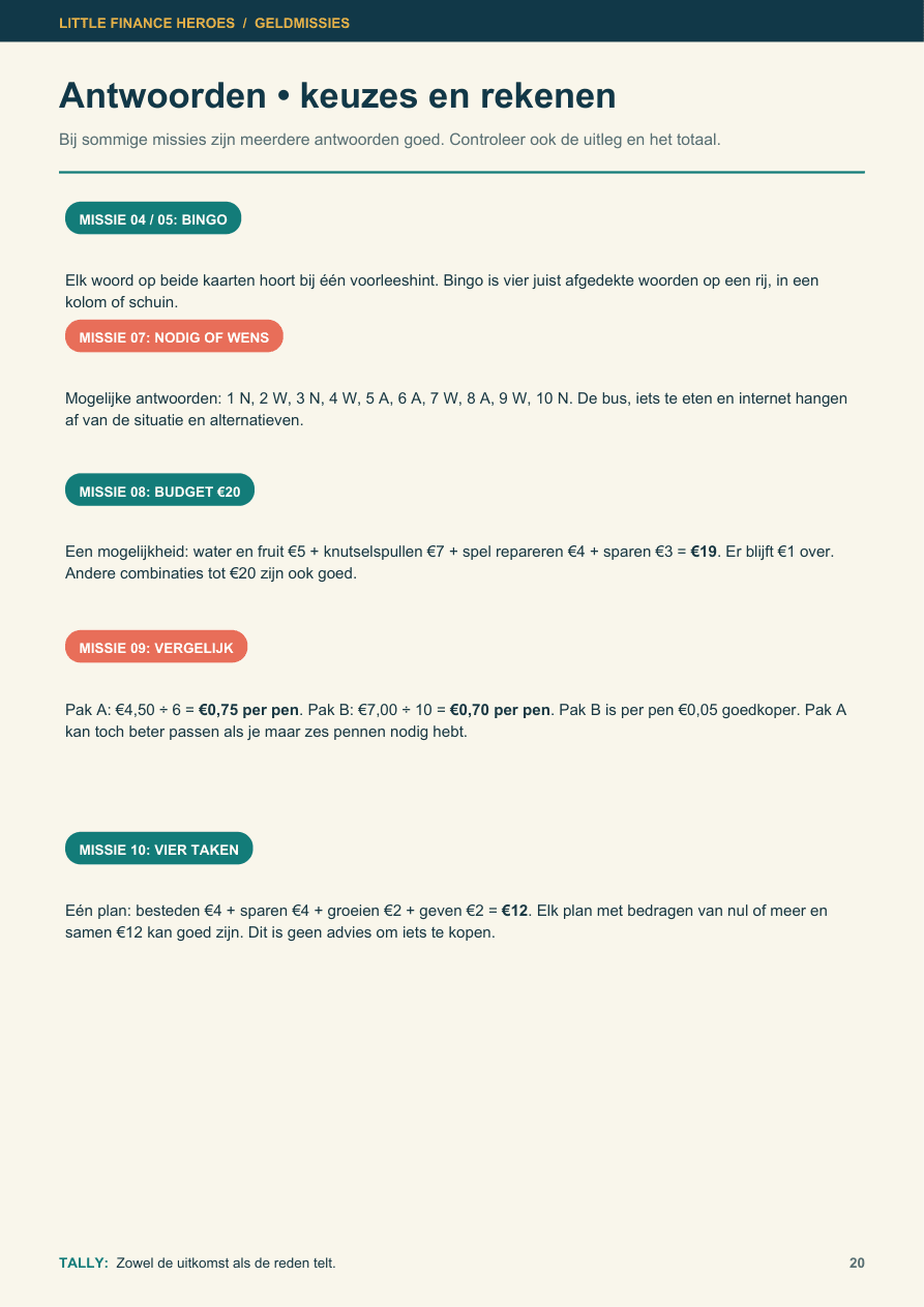 Money Missions — Activity Book — 3